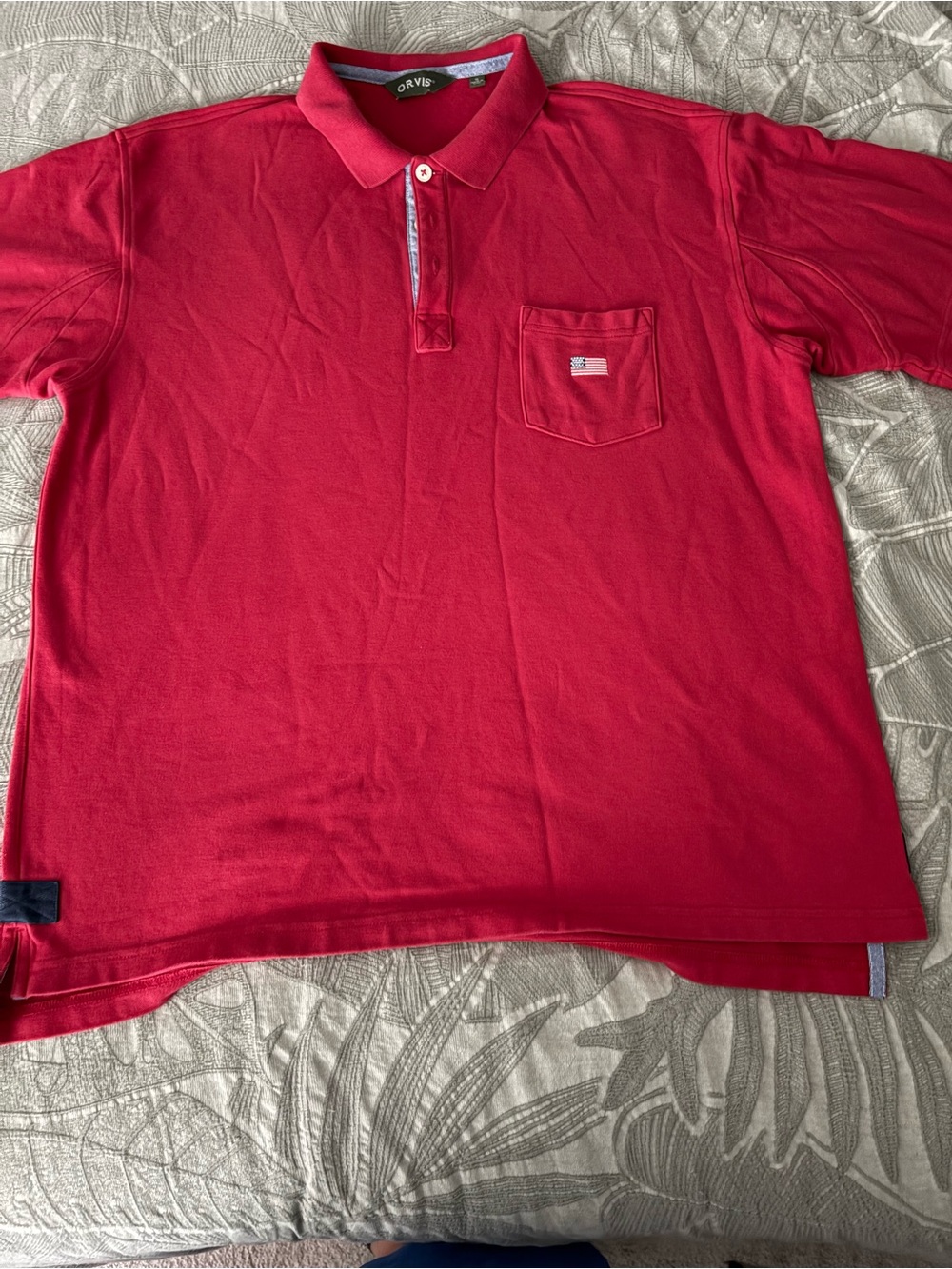 Orvis Red Men's Polo Shirt